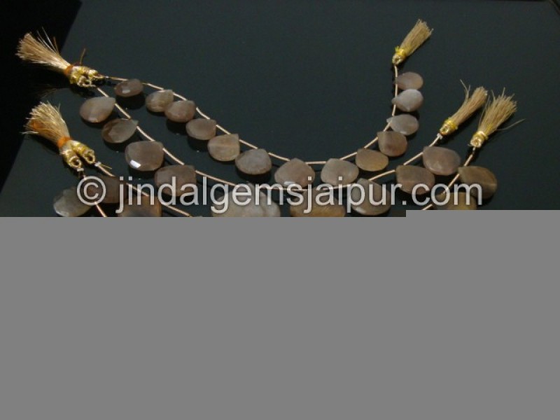 Golden Feldspar Far Faceted Heart Shape Beads